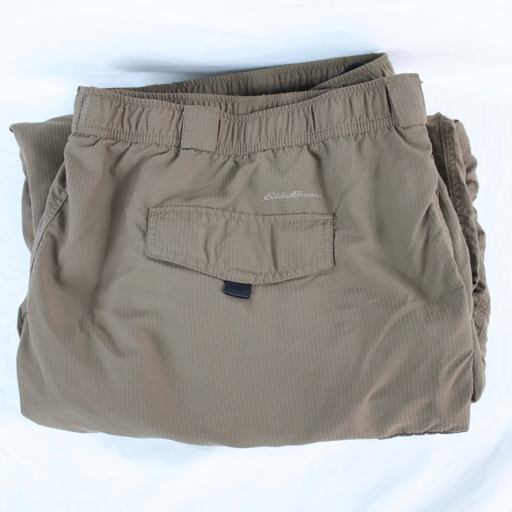 Eddie Bauer Brown Convertible Cargo Pants w/ Netting Lined Shorts Mens Size XXXL - Picture 8 of 8